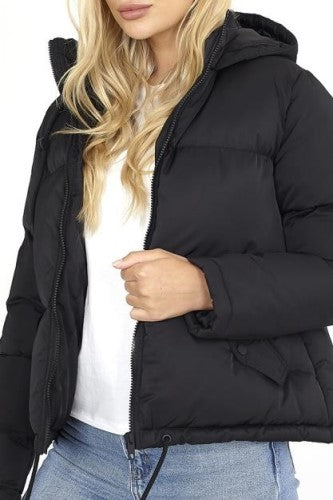 Ladies Brave Soul Cello Padded Hooded Jacket-7