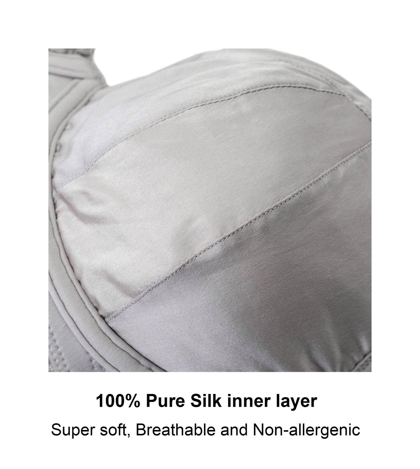 Mist - Silk & Organic Cotton Supportive Plunge Bra-3