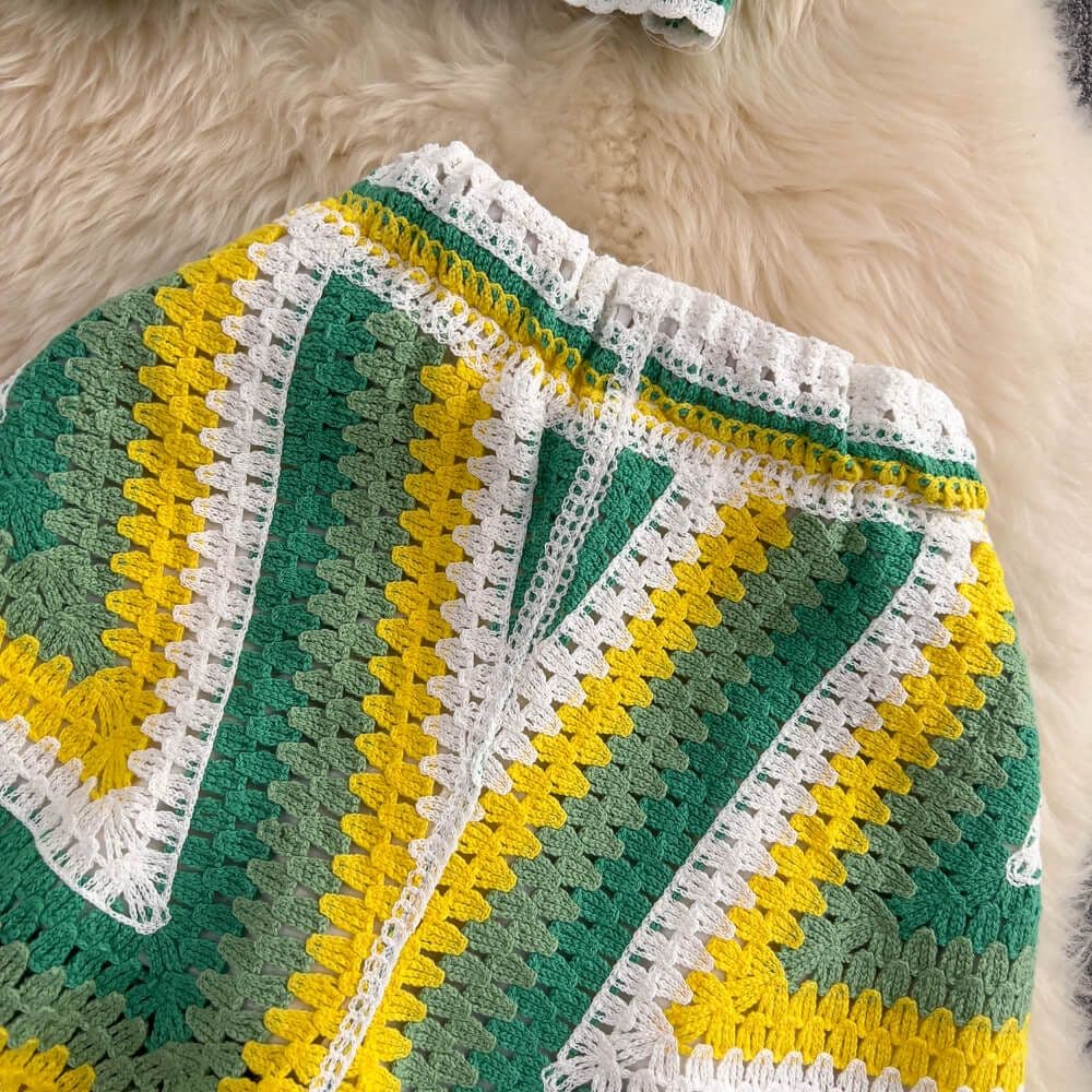 Crochet set cami and shorts