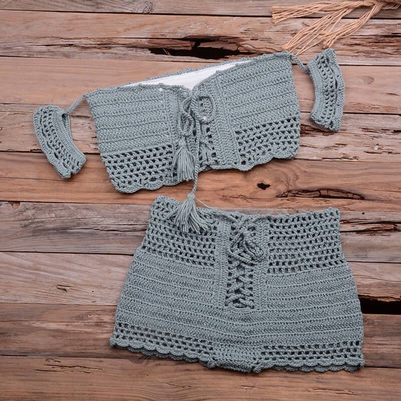 Crochet set off shoulder bohemia style