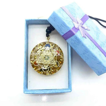 Orgonite Energy Pendant Chakra Healing Necklace Gift Package