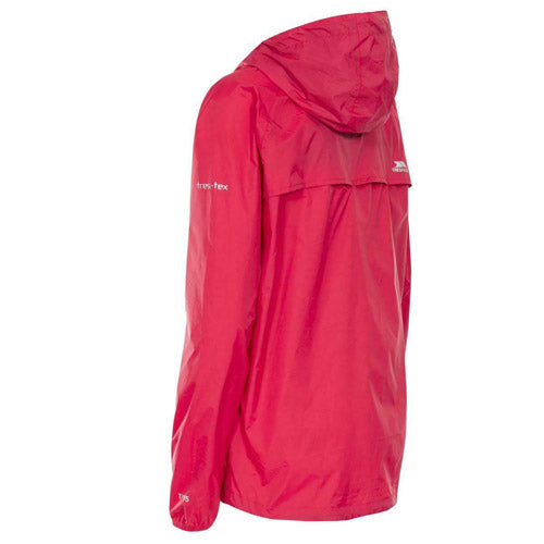 Trespass Qikpac Ladies Waterproof Hooded Jacket With Packaway Pouch-8