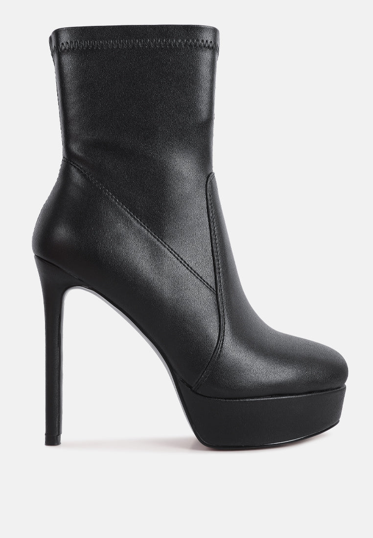 rossetti stretch pu high heel ankle boots-10