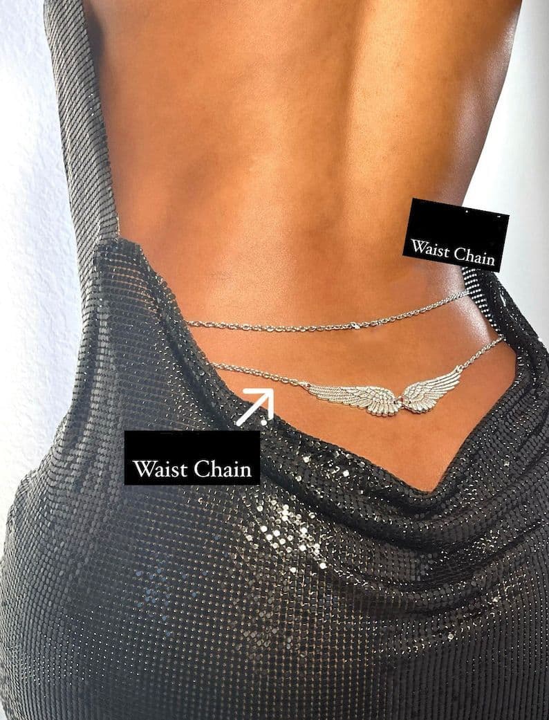Waist and Belly Chain Angel Wings